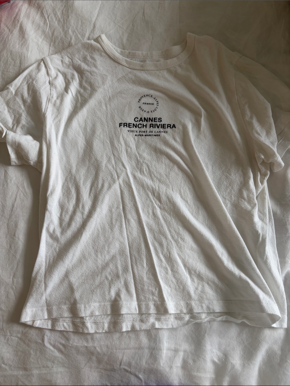 Cannes French Riviera White Graphic T-Shirt Abercrombie